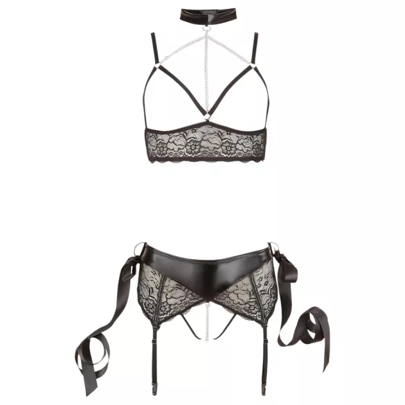 Cottelli Bondage - set lenjerie dantelă 5 piese