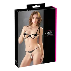 Cottelli - set sutien brodat strălucitor - negru