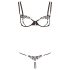 Cottelli - Set sutien brodat strălucitor (negru) - M