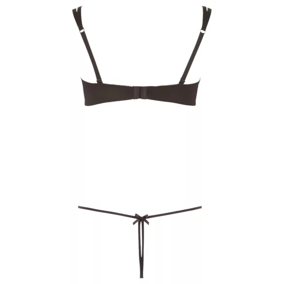 Cottelli - set sutien brodat strălucitor - negru - M