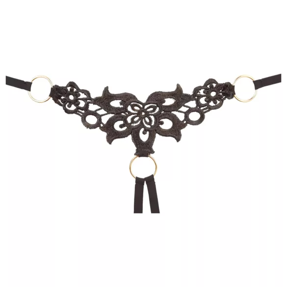 Cottelli - set sutien brodat strălucitor - negru - M