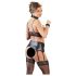 Cottelli Bondage - set lenjerie din dantelă și satin (4 piese) - XL