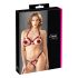 Cottelli - set sutien deschis cu inele metalice (roșu) - M/L