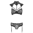 Cottelli - set sutien dantelat cu guler (negru) - 80B/M