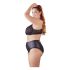 /Cottelli Plus Size - Sutien și chiloți cu bretele încrucișate (negru) - 85E/L
