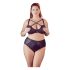 /Cottelli Plus Size - Sutien și chiloți cu bretele încrucișate (negru) - 85E/L
