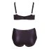 /Cottelli Plus Size - Sutien și chiloți cu bretele încrucișate (negru) - 85E/L