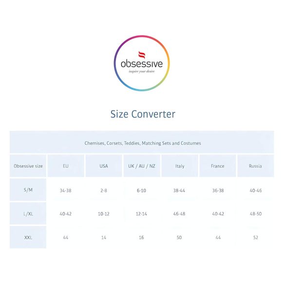 Obsessive - set lenjerie sexy cu strasuri - negru