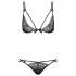Obsessive Intensa - Set de sutien cu bretele duble (negru)