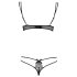 Obsessive Intensa - Set de sutien cu bretele duble (negru)