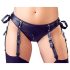 Cottelli Bondage - set lucios cu ridicător de sâni și cătușe (negru)