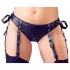 Cottelli Bondage - set bustier lucios cu cătușe - negru