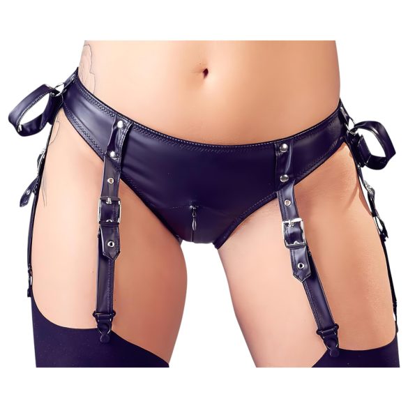 Cottelli Bondage - set sclipitor cu sutien și cătușe (negru) - L