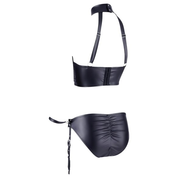 Cottelli Bondage - set sclipitor cu sutien și cătușe (negru) - L