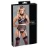 Set sexy Cottelli Bondage din dantelă cu cătușe (negru) - M