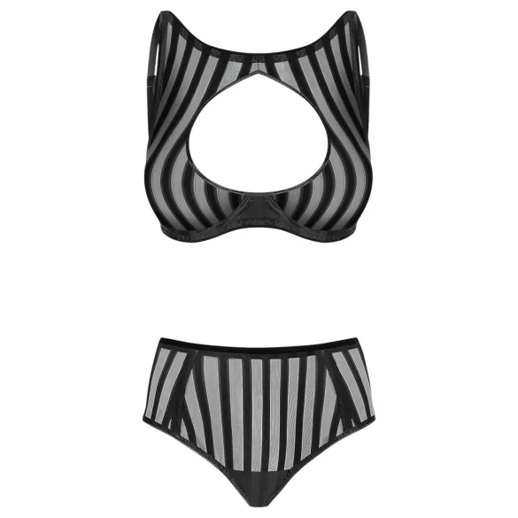 Petite Noir Exclusive - set sutien cu dungi (negru)