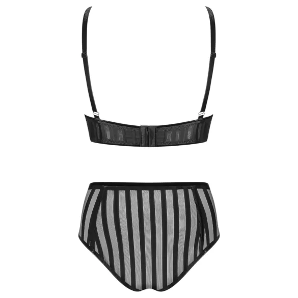 Petite Noir Exclusive - set sutien cu dungi (negru)