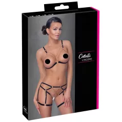   Cottelli - ham pentru corp cu lanț decorativ - 2 piese - negru - M