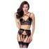 Abierta Fina - set lenjerie sexy din dantelă - negru