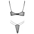 Cottelli - set sutien transparent din dantelă (negru)