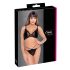 Cottelli - Set sutien dantelat transparent (negru) - M