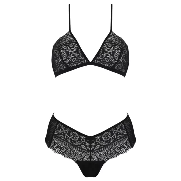 Set bikini dantelă Eco Kerria - negru - L/XL