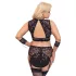 Cottelli Bondage Plus Size - set sutien dantelă (negru) - 3XL