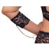 Set Cottelli Bondage Plus Size - sutien dantelă (negru) - 3XL