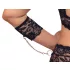 Cottelli Bondage Plus Size - set sutien dantelă (negru) - 3XL
