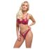 Cottelli Party - set de sutien cu efect strălucitor (roșu) - 80B/M