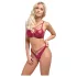 Cottelli Party - set sutien cu efect lucios - roșu - 80B/M