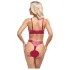 Cottelli Party - set sutien cu efect lucios - roșu - 80B/M