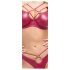 Cottelli Party - set de sutien cu efect strălucitor (roșu) - 80B/M