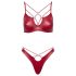 Cottelli Party - set de sutien cu efect strălucitor (roșu) - 80B/M