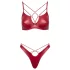 Cottelli Party - set sutien cu efect lucios - roșu - 80B/M