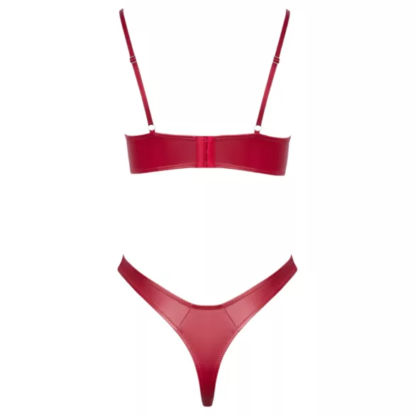Cottelli Party - set sutien cu efect lucios - roșu - 80B/M