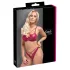 Cottelli Party - set sutien cu efect lucios - roșu - 85B/L