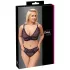 Cottelli Plus Size - Set sutien transparent cu model (mov)