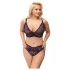 Cottelli Plus Size - Set sutien transparent cu model (mov)