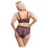 Cottelli Plus Size - Set sutien transparent cu model (mov)