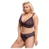Cottelli Plus Size - Set sutien transparent cu model (mov) - 2XL