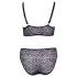 Cottelli Plus Size - Set sutien transparent cu model (mov) - 2XL