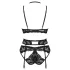 Obsessive Alessya - set lenjerie din dantelă (negru)