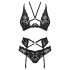 / Obsessive Alessya - set lenjerie din dantelă (negru) - M/L