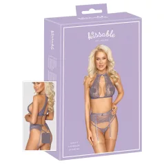 Kissable - set lenjerie din dantelă (mov)