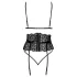 Sărutabil - set sutien cu curea talie (negru)