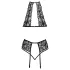 Sărutabil - set sutien dantelă cu gât legat (negru) - L/XL