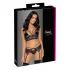 Cottelli - Set lenjerie 3 piese dantelă (negru-violet)