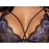 Cottelli - Set lenjerie 3 piese dantelă (negru-violet)
