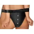 Cottelli Bondage - set sutien lucios cu cătușe (negru) - M